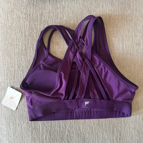 Fabletics Faye High Impact Sports Bra Luxe Plum Purple Size M Strappy Crossback - Picture 5 of 10